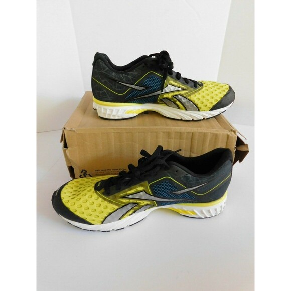 Reebok One Taikan Racer Running Sneakers Women's sz 9.5 M Black Blue Silver - Picture 2 of 4